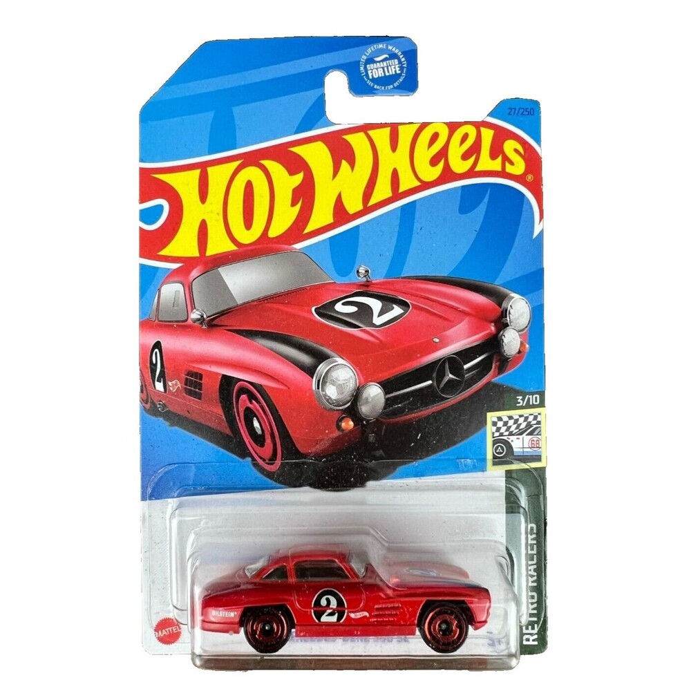 Hot Wheels Mercedes Benz 300 SL Red #27 Retro Racers
